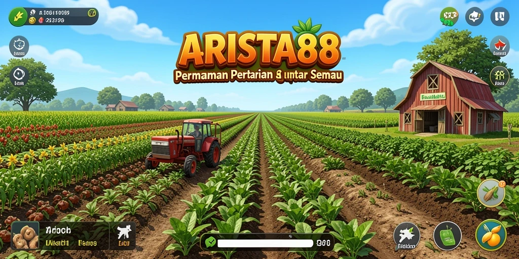 Tangkapan layar ARISTA88 menampilkan gameplay pertanian yang menarik.