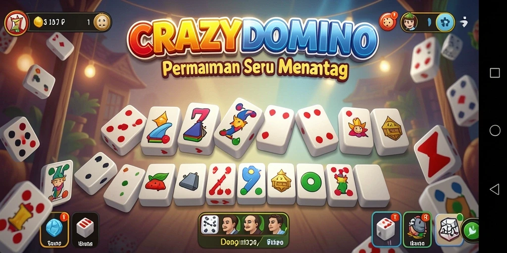 Tampilan screenshot gameplay yang menarik di CRAZYDOMINO.