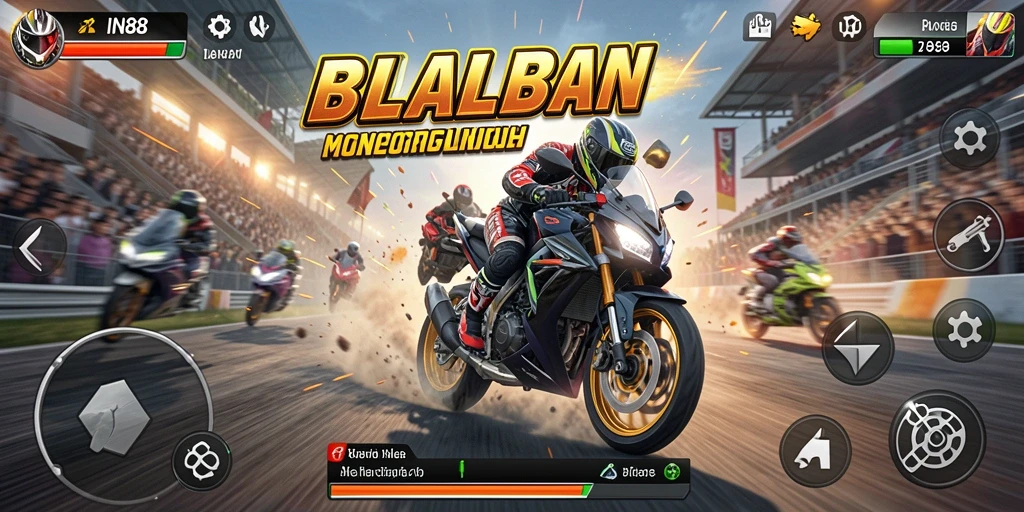 Gameplay balapan motor yang mendebarkan dan penuh aksi di IN88.