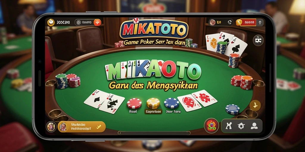 Tampilan gameplay MIKATOTO yang menarik dan seru saat bermain poker.