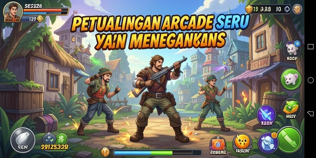 Tampilan gameplay SE328 yang penuh warna dan dinamis.
