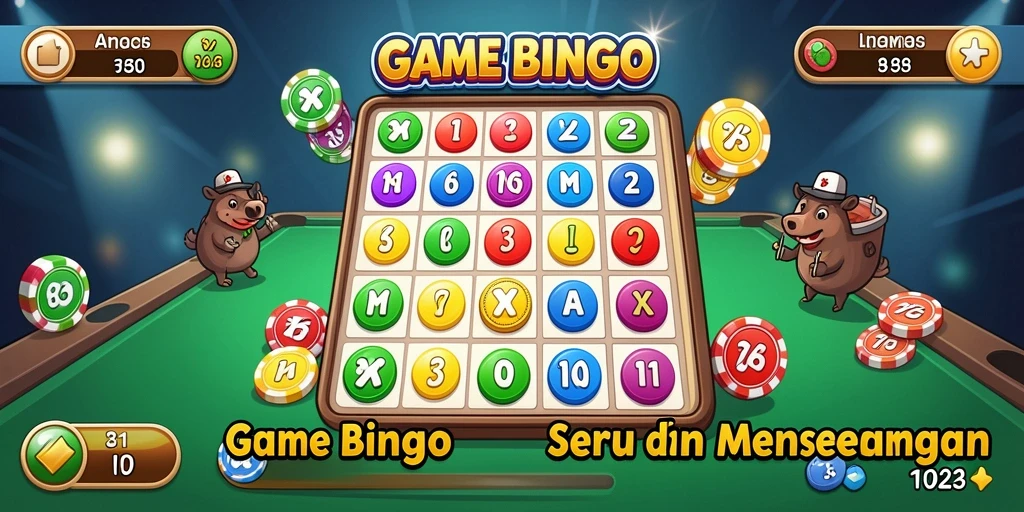 Tampilan gameplay nyata dari V21 dengan pengalaman Bingo yang mendebarkan.